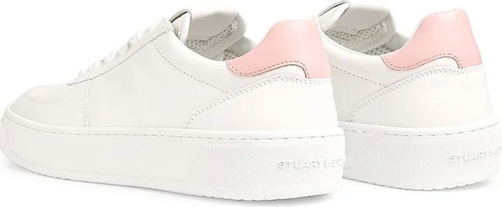Women's Courtside Low-Top Leather Sneakers - White - Size 12 - Image 6