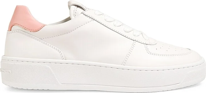 Women's Courtside Low-Top Leather Sneakers - White - Size 12 - Image 10