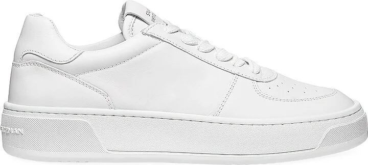 Women's Courtside Low-Top Leather Sneakers - White - Size 12