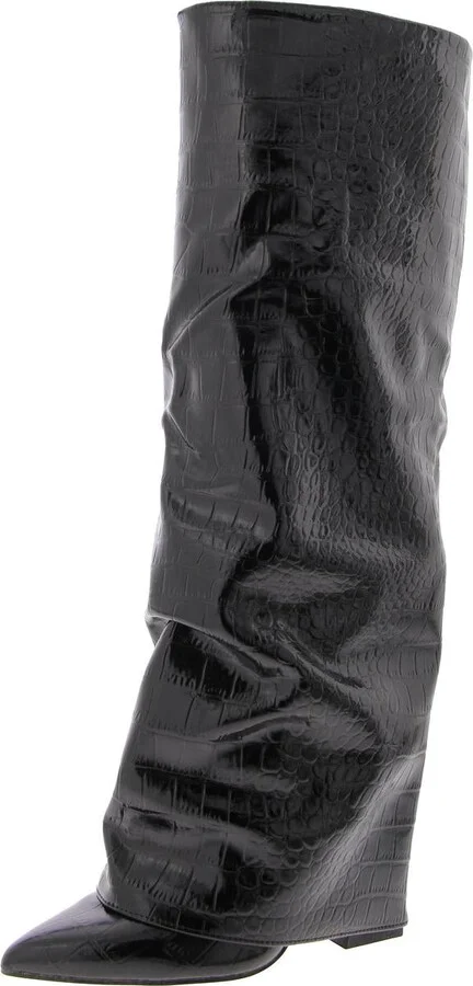 Womens Covered Heel Heels Over-The-Knee Boots