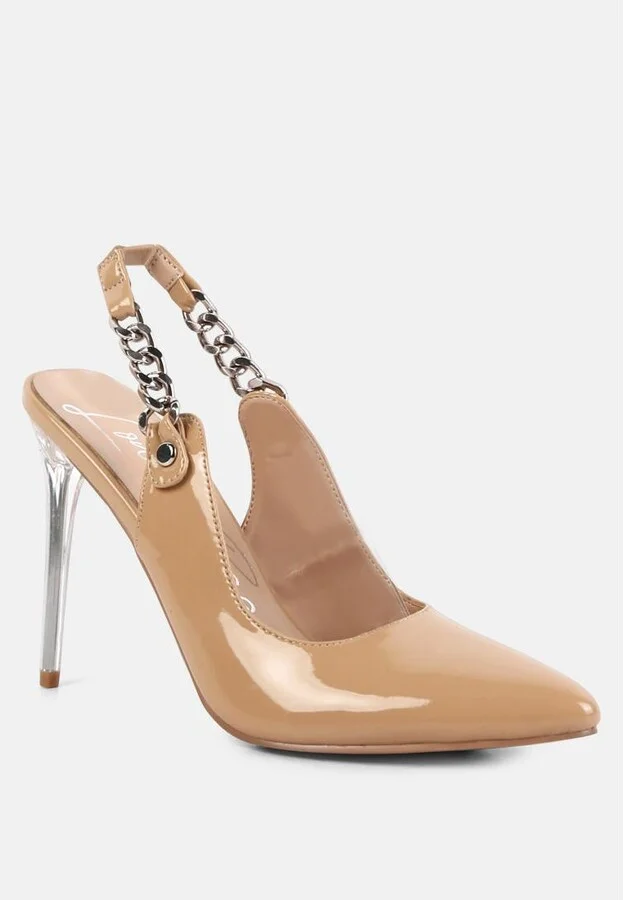 Womens Coveted Stiletto Heeled Slingback Sandals - Image 2