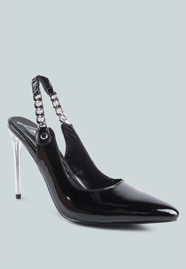 Womens Coveted Stiletto Heeled Slingback Sandals - Image 4
