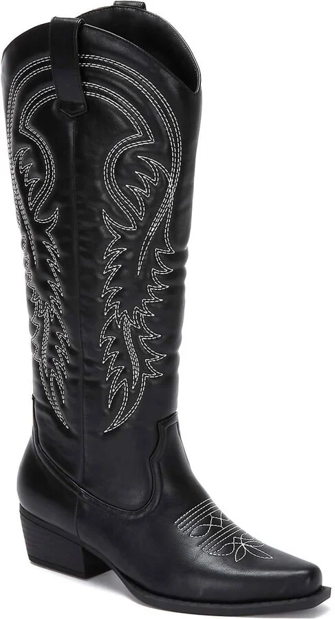Women's Cowgirl Western Boots In Black