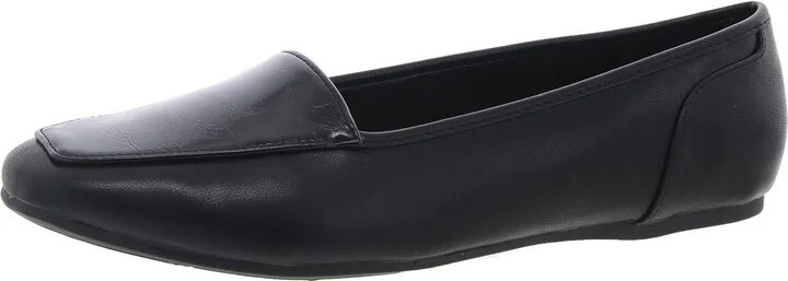 Womens Crackle Faux Leather Loafers