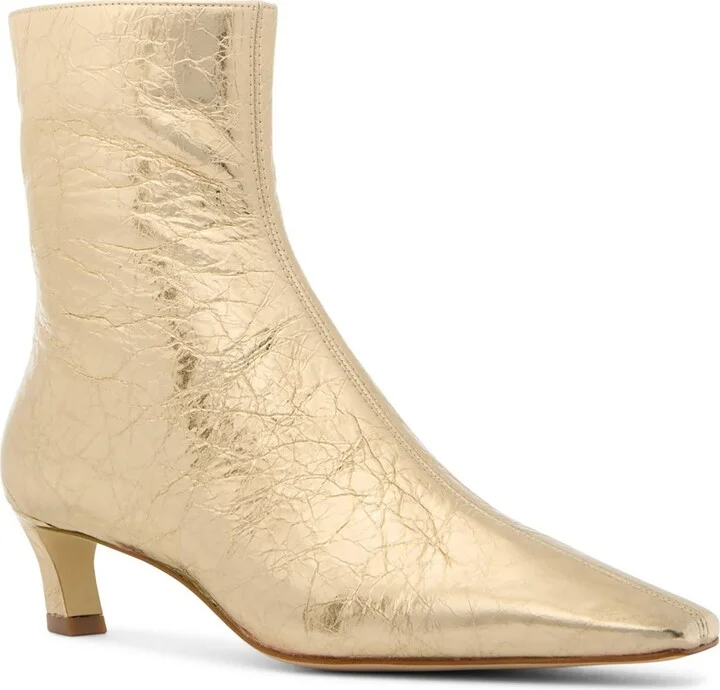 Womens Crackle Man Made Ankle Boots