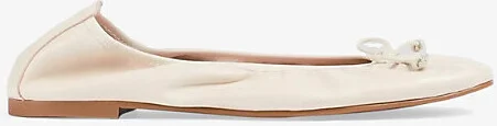 Womens Cre-Cream Trilly Leather Ballerina Flats Eur 37 / 4 Uk Women
