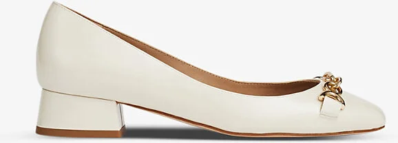 Womens Cre-Ecru Blakely Snaffle Patent-Leather Pumps Eur 39 / 6 Uk Women