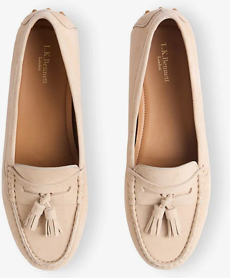 Womens Cre-Ecru Leslie Tassel Suede Moccasins Eur 38/5 Uk Women - Image 2