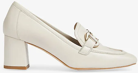 Womens Cre-Ecru Luca Snaffle-Embellished Heeled Leather Courts Eur 38/5 Uk Women