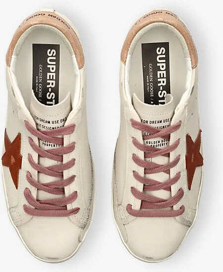 Womens Cream Comb Superstar 12117 Star-Appliqué Leather Low-Top Trainers Eur 38/5 Uk Women - Image 2