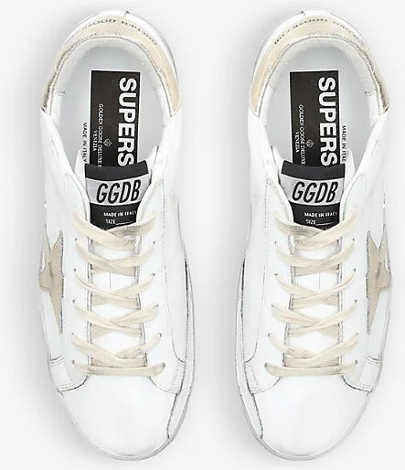 Womens Cream Comb Superstar E37 Logo-Print Leather Low-Top Trainers Eur 36 / 3 Uk Women - Image 2