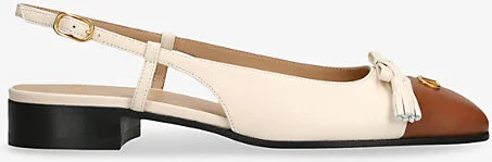 Womens Cream Comb Valet Du Roi 25 Slingback Leather Ballerina Flats Eur 39.5 / 6.5 Uk Women