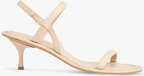 Womens Cream Enslee Kitten-Heel Leather Sandals Eur 39 / 6 Uk Women