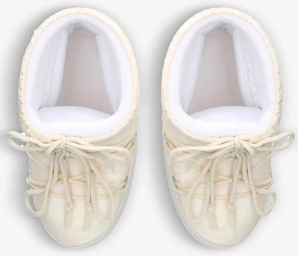 Womens Cream Icon Low 2 Lace-Up Nylon Ankle Snow Boots Eur 36 / 3 Uk Women - Image 2