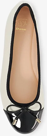 Womens Cream Leather Highest Wide-Fit Leather Ballet Flats Eur 41 / 8 Uk Women - Image 2