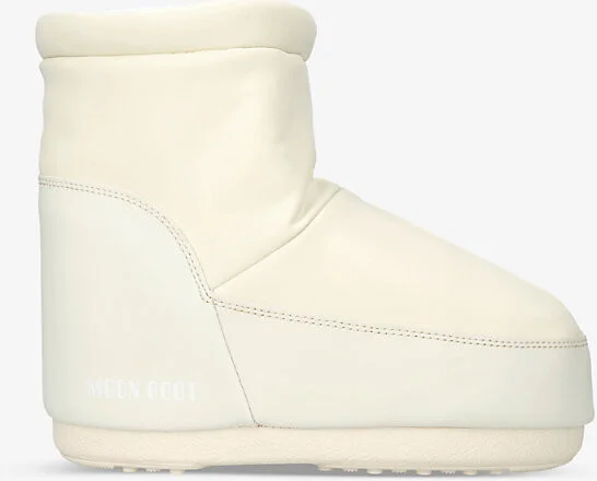 Womens Cream Logo-Print Water-Repellent Woven Boots Eur 39 / 6 Uk Women