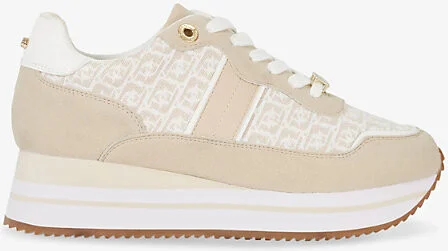 Womens Cream Synthetic Escapade Monogram Flatform Woven Runner Trainers Eur 40 / 7 Uk Women