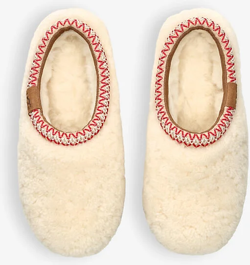 Womens Cream Tasman Maxi Curly Sheepskin Slippers Eur 41 / 8 Uk Women - Image 2