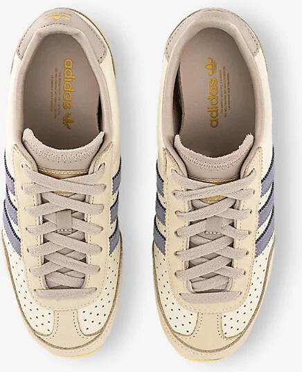 Womens Cream Violet Silver Viol Japan Leather Low-Top Trainers 8 - Image 2
