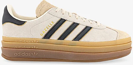 Womens Cream White Black Sand S Gazelle Bold Suede Low-Top Trainers Eur 40.5 / 7.5 Uk Women