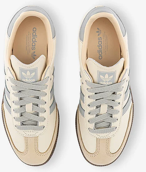 Womens Cream White Strata Samba Og Leather Low-Top Trainers Eur 40.5 / 7.5 Uk Women - Image 2