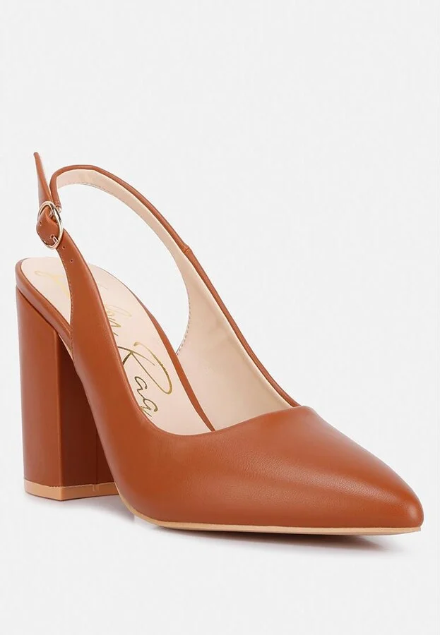 Womens creidne block heel pointed toe sandals - Image 2