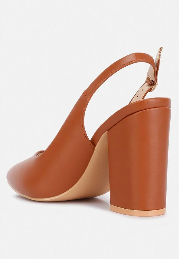 Womens creidne block heel pointed toe sandals - Image 3