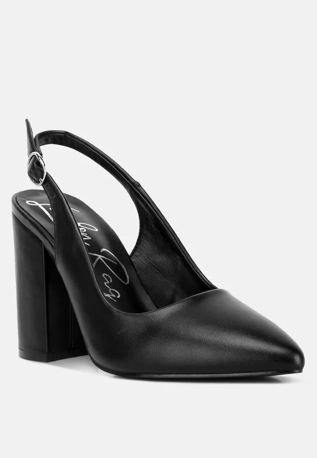 Womens creidne block heel pointed toe sandals - Image 5