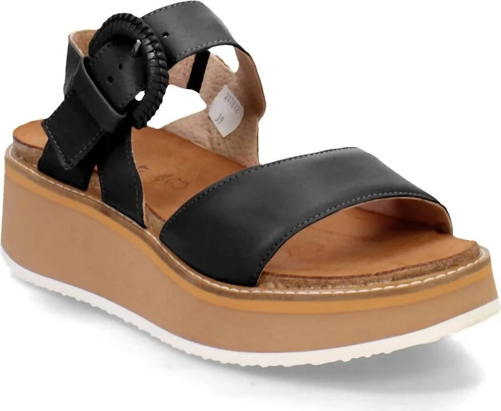 Women's Crepe Sandals In Black