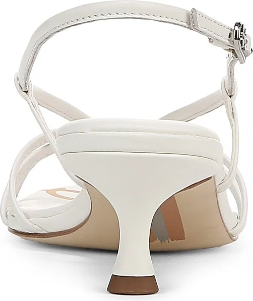 Women's Cressa 45MM Leather Slingback Sandals - Bright White - Size 5 - Image 3