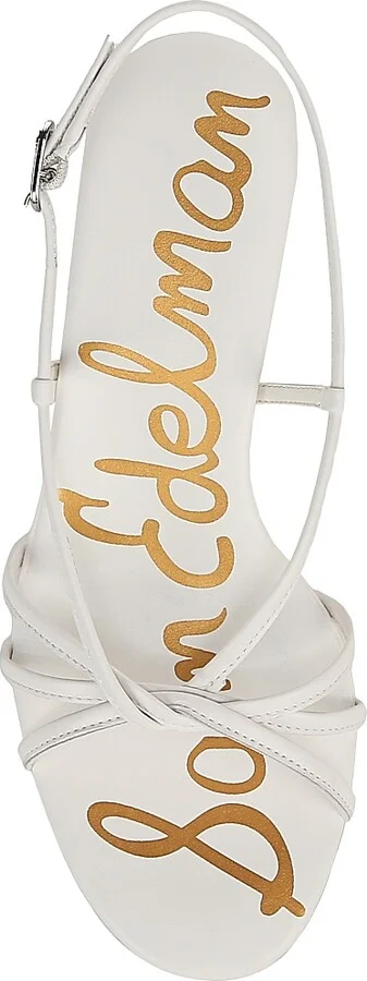 Women's Cressa 45MM Leather Slingback Sandals - Bright White - Size 5 - Image 4