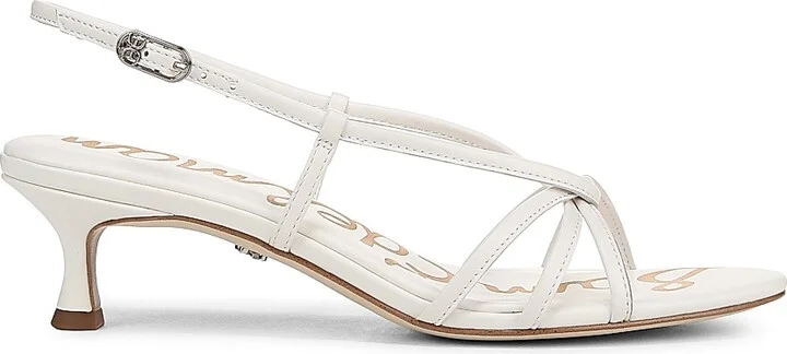 Women's Cressa 45MM Leather Slingback Sandals - Bright White - Size 5
