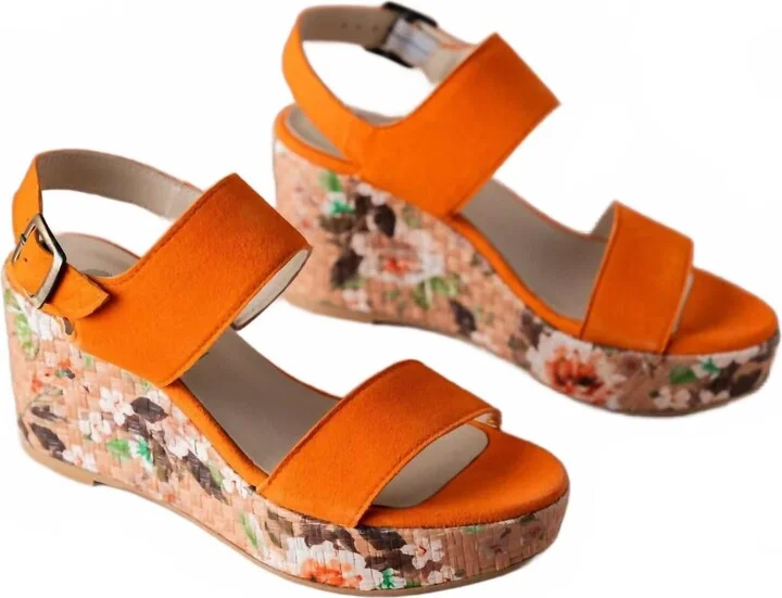 Women's Crete Sandals In Orange Suede