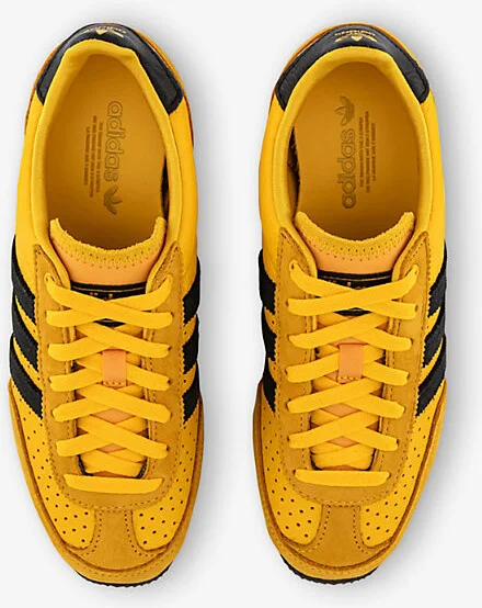 Womens Crew Yellow Black Gold M Japan Leather Low-Top Trainers 7 - Image 2