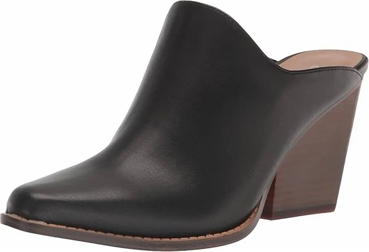 Women's Crinkle Casual Mule In Black