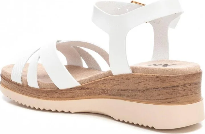 Women's Criss Cross Straps Low Wedge Sandals By Xti - Image 7