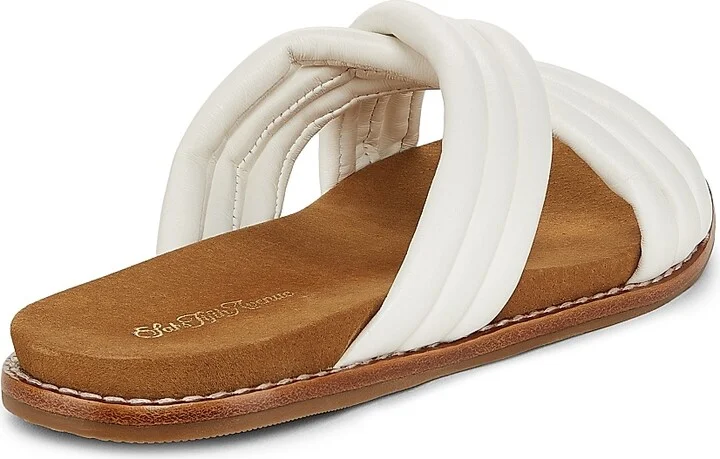 Women's Crisscross Leather Slide Sandals - Black - Size 5 - Image 7