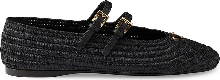 Women's Crochet Ballerinas - Black - Size 6.5
