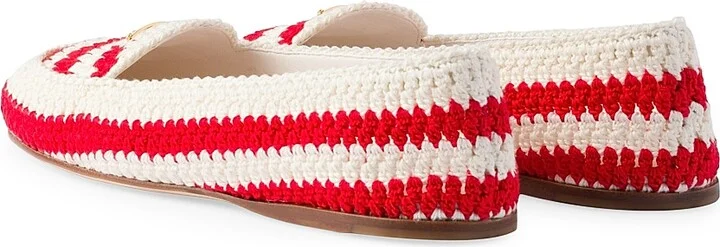 Women's Crochet Loafers - Blue White - Size 5 - Image 7