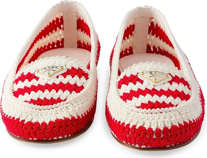 Women's Crochet Loafers - Blue White - Size 5 - Image 8