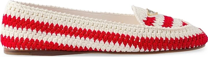 Women's Crochet Loafers - Blue White - Size 5 - Image 10