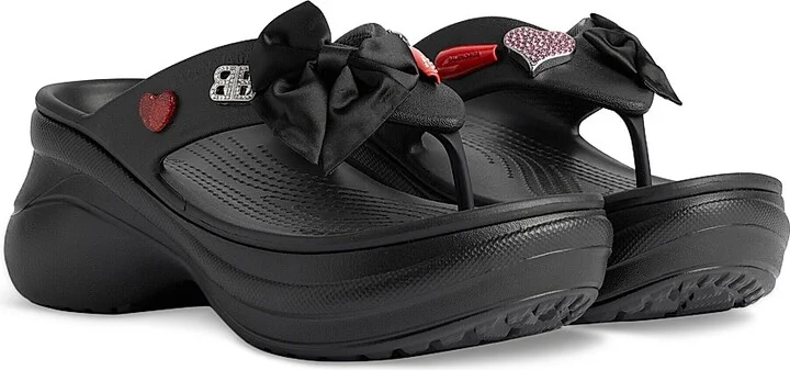 Women's Crocs Thong Jibbitz - Black - Size 8 - Image 2