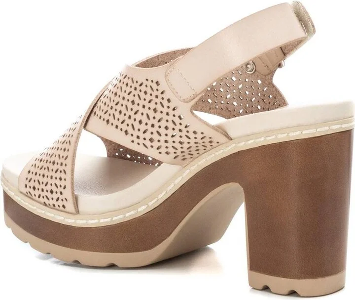 Women's Cross Strap Heeled Sandals By Xti - Image 2