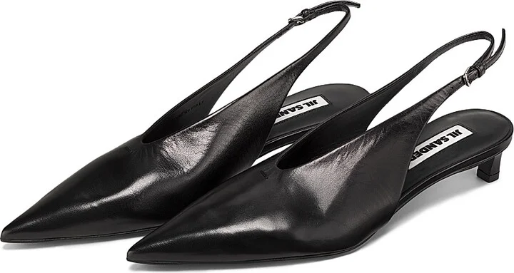 Women's Cruise 35MM Leather Kitten-Heel Pumps - Black - Size 6 - Image 2