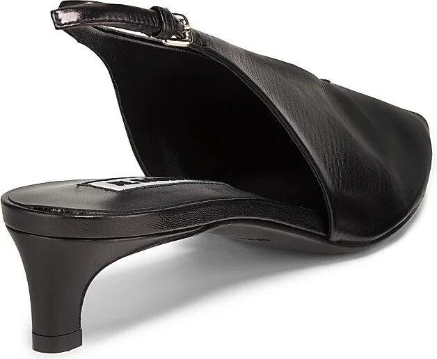 Women's Cruise 35MM Leather Kitten-Heel Pumps - Black - Size 6 - Image 3