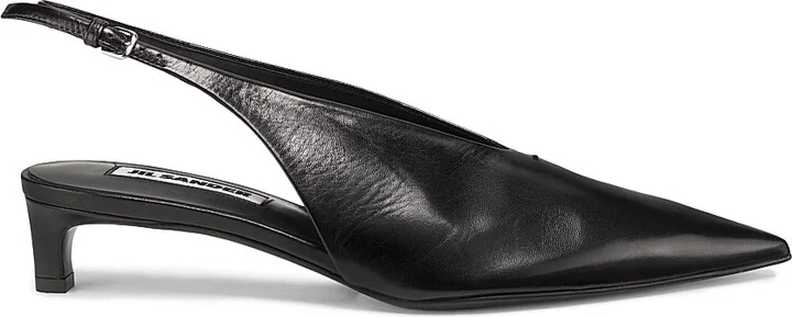 Women's Cruise 35MM Leather Kitten-Heel Pumps - Black - Size 6