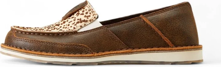 Women's Cruiser Shoes In Vintage Bomber/ Cheetah Hair On