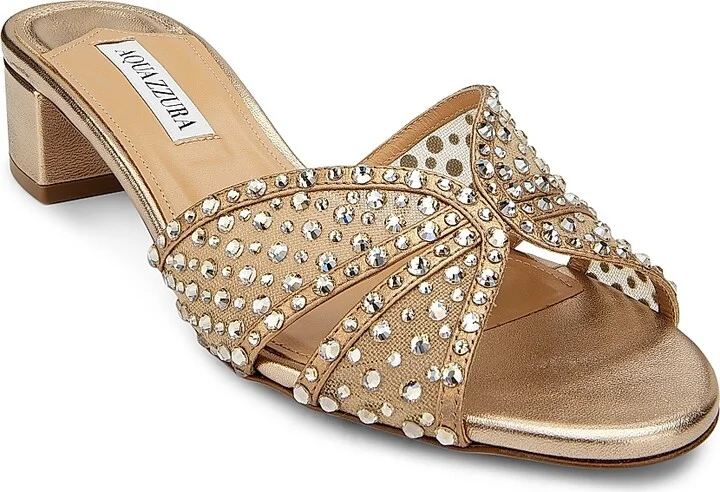 Women's Crystal Lover 35MM Mules - Light Copper - Size 6 - Image 2