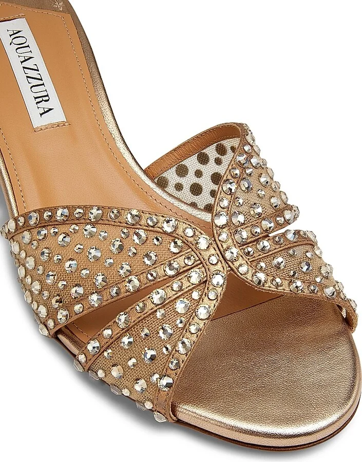Women's Crystal Lover 35MM Mules - Light Copper - Size 6 - Image 5