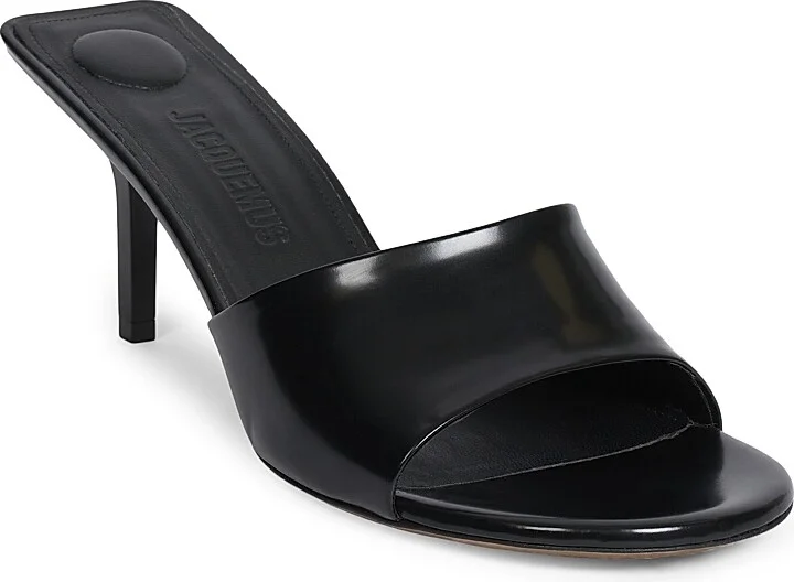 Women's Cubisto 70MM Leather Mules - Black - Size 6 - Image 2